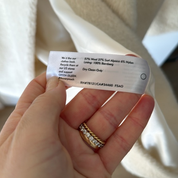 The Fischer project alpaca wool blend Elegant Cream Women's Coat - Picture 4 of 9